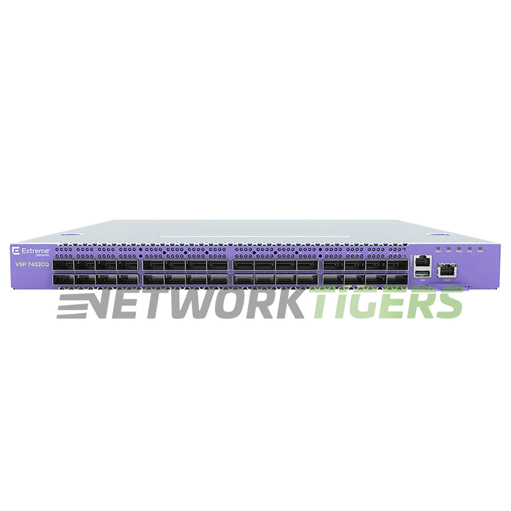 NEW Extreme VSP7400-32C VSP 7432CQ 32x 100G QSFP28 No Fans PSU Switch