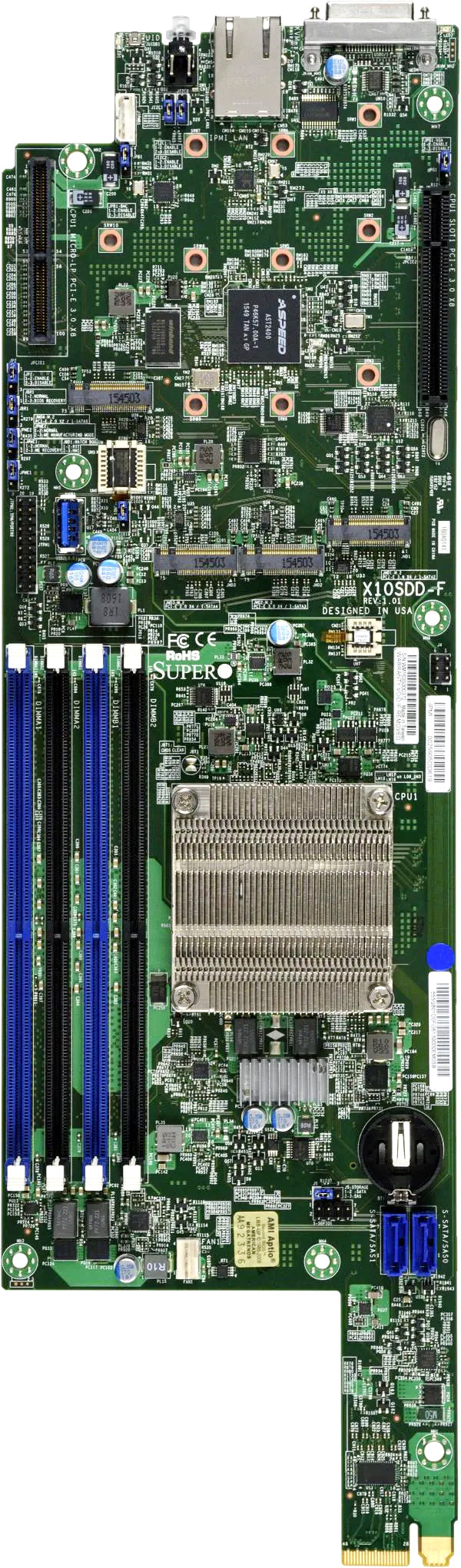 Supermicro Xeon D-1541 FCBGA 1667 4x DDR4 Slots Motherboard (X10SDD-F)