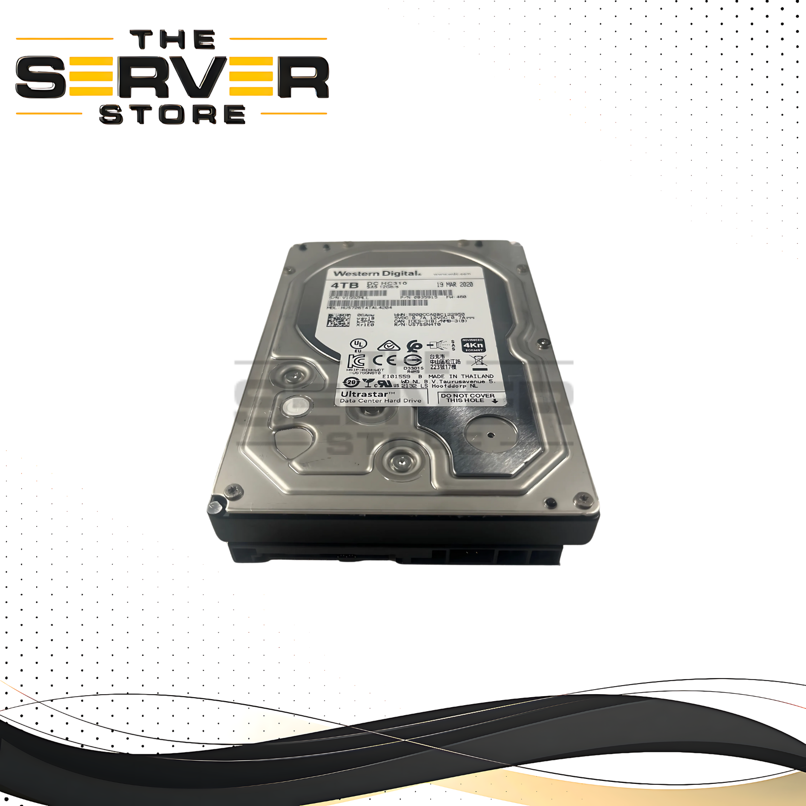 Western Digital 4TB SAS 12G SED 7.2K LFF 3.5" HDD 0B35915 HUS726T4TAL4205 UltraStar DC HC310