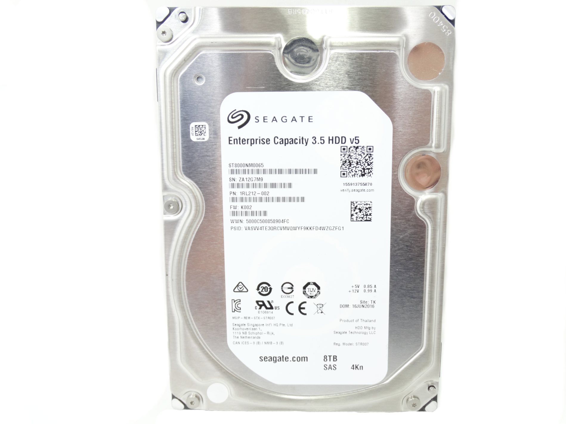 Seagate Enterprise 8TB 7200RPM 12GB/s SAS 3.5'' HDD Hard Drive (ST8000NM0065)