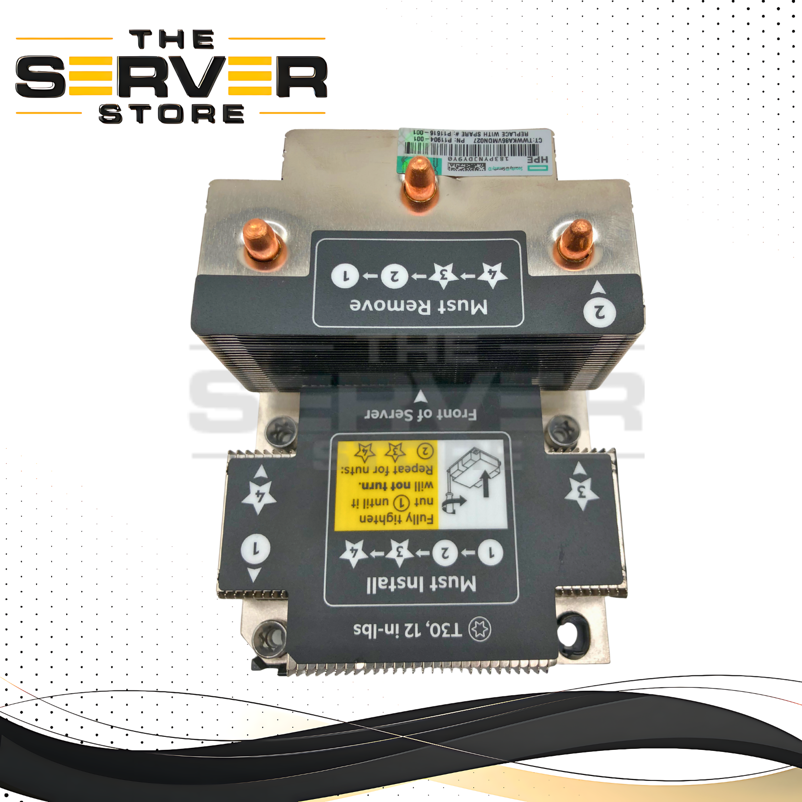 HPE ProLiant DL380 Gen10 Server High Performance CPU Heatsink. P/N: 875071-001.