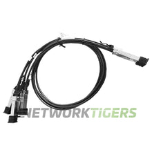 Carregar imagem no visualizador da galeria, NEW HPE JG329A 1m 40GB QSFP+ to 4x 10GB SFP+ Direct Attach Copper Breakout Cable
