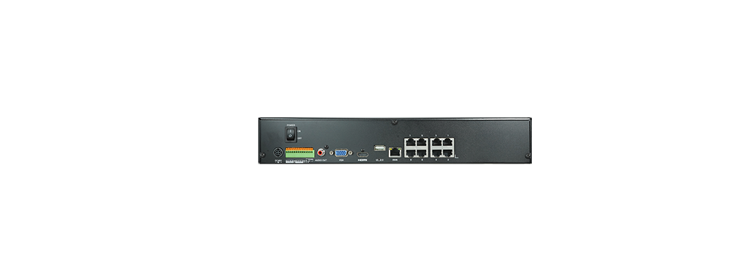 LILIN NVR6208E-1X16TB 8 CH PoE 4K Standalone Network Video Recorder