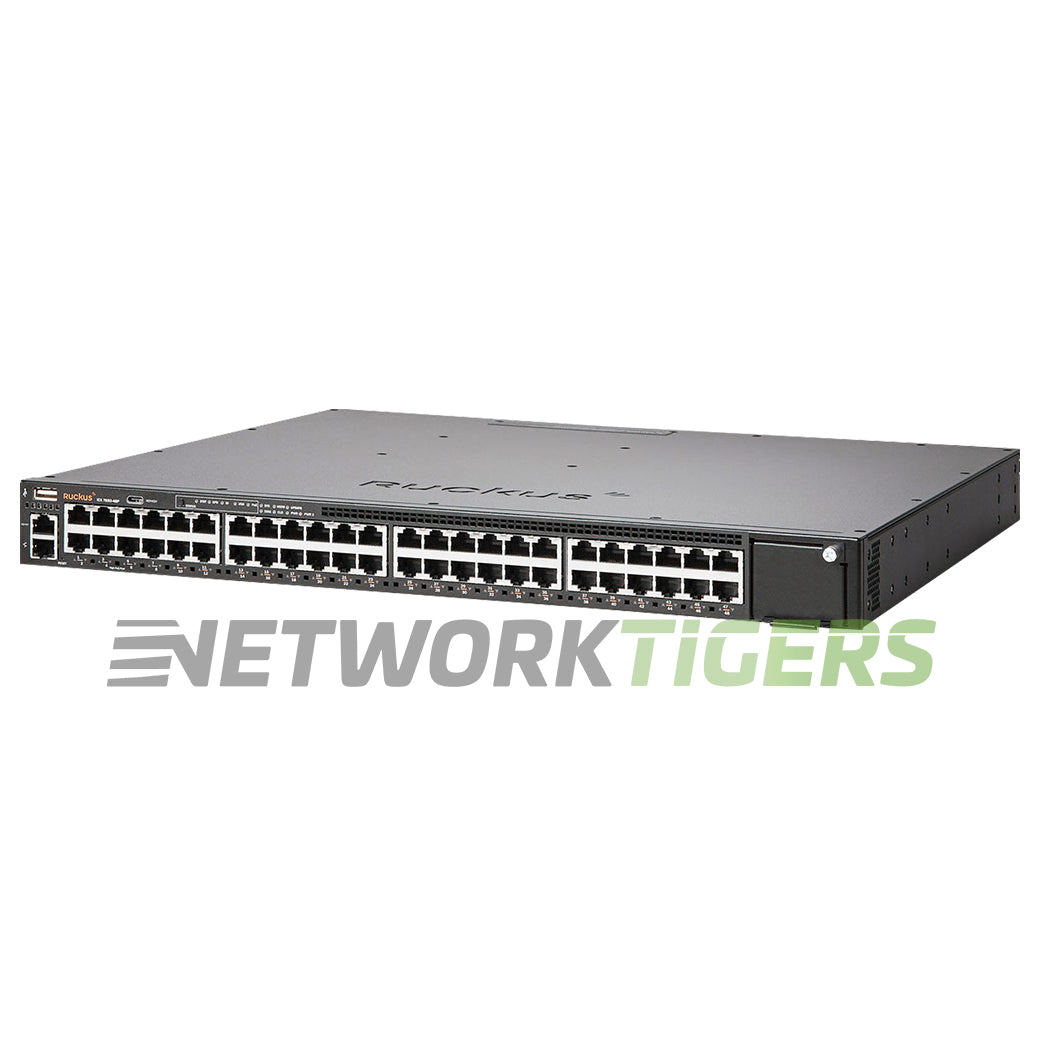 Ruckus Brocade ICX7650-48P-E2 48x 1GB PoE+ RJ45 4x 40GB QSFP+ F-B Air Switch