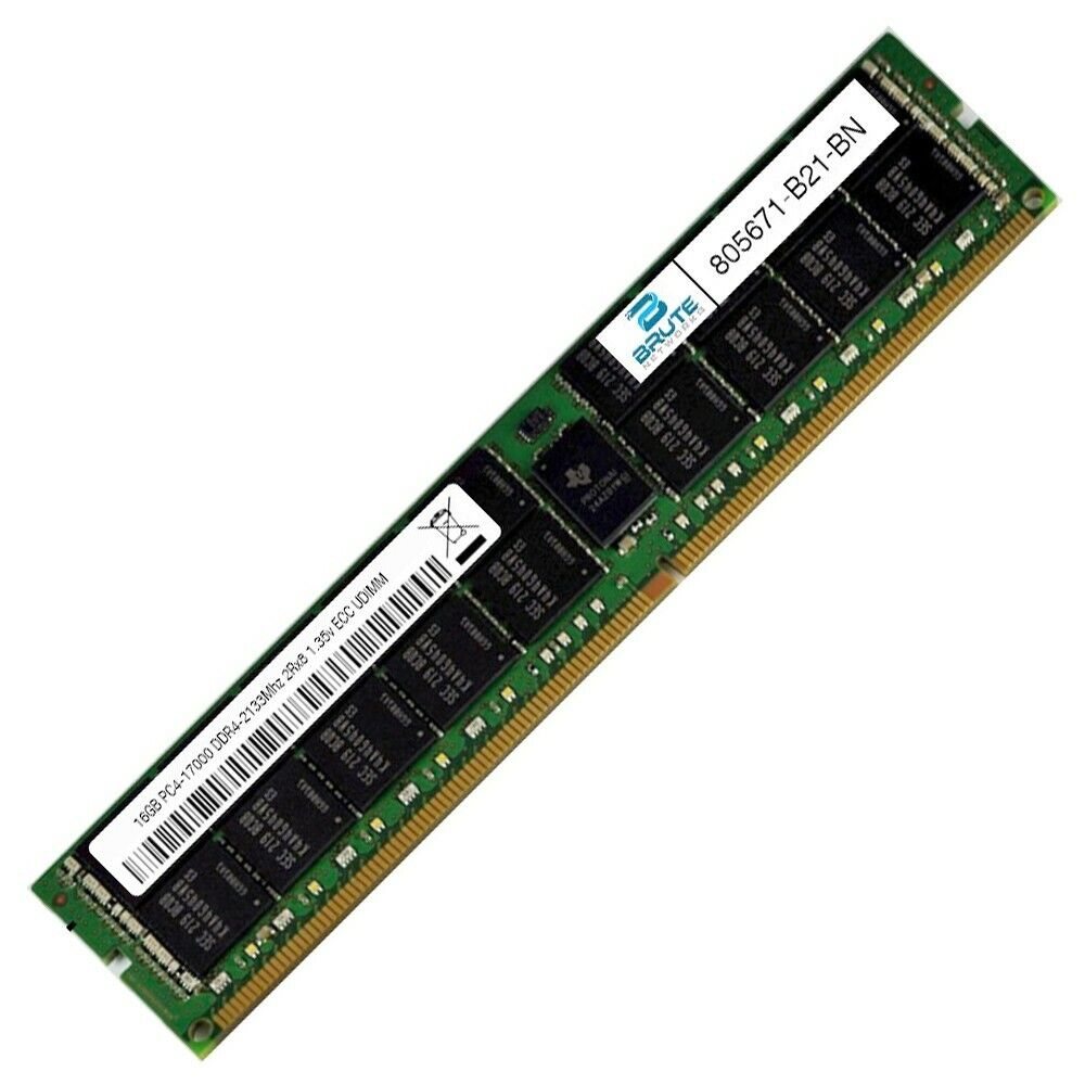 805671-B21 - Compatible 16GB PC4-17000 DDR4-2133Mhz 2Rx8 1.2v ECC UDIMM