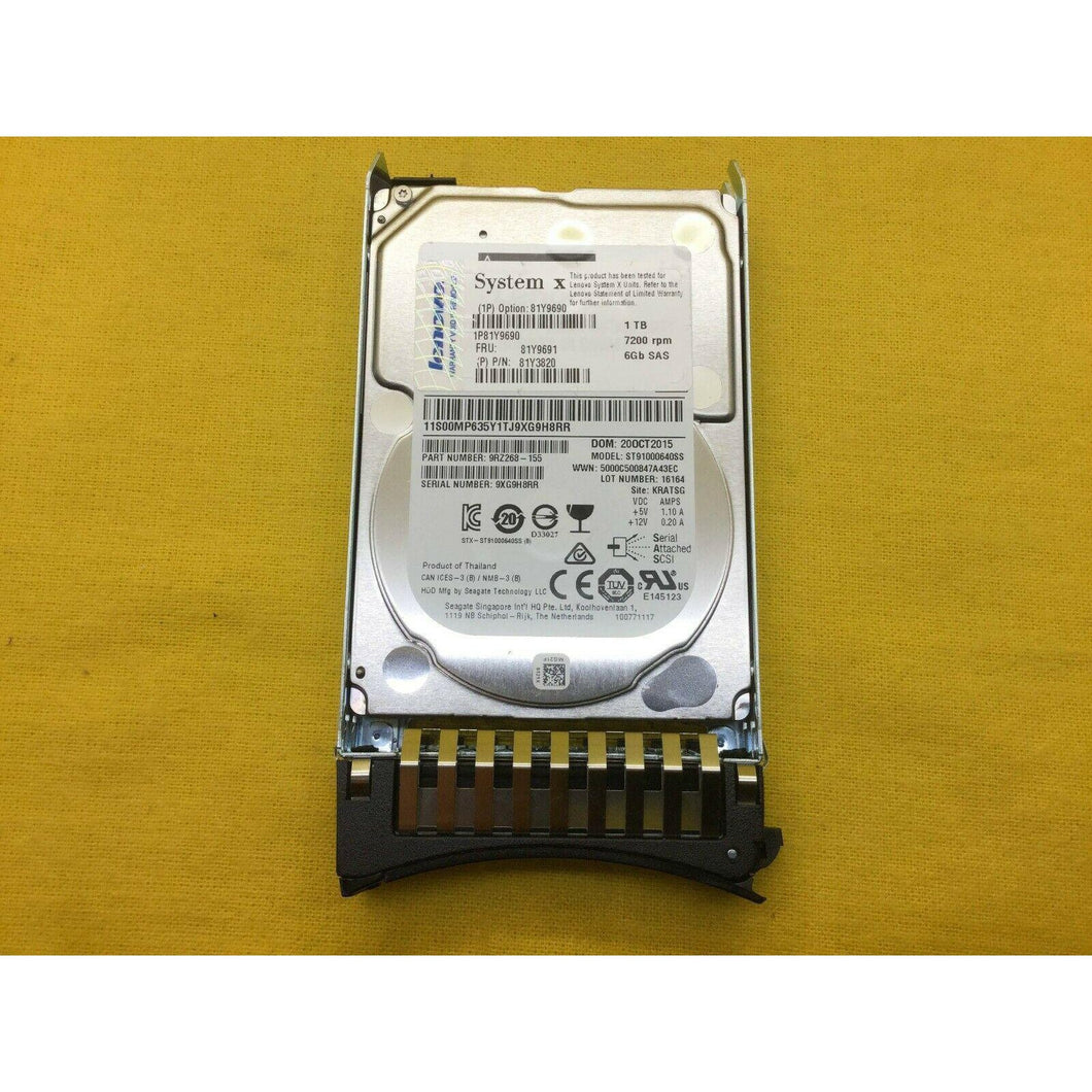 81Y9690 IBM/ Lenovo 1TB 7.2K 6Gbps SAS 2.5