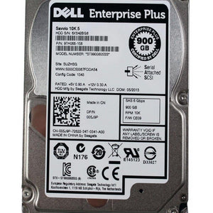 Dell ST9900805SS 6Gbps 1000RPM 900GB SAS Hard Disk Drive 05J9P 005J9P CN-005J9P-FoxTI