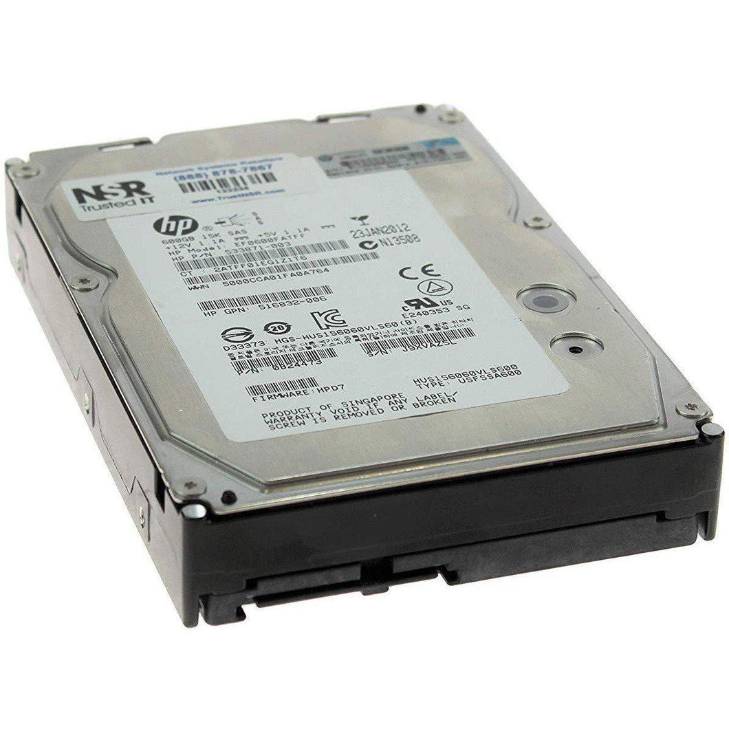 EF0600FATFF HP 600-GB 6G 15K 3.5 DP SAS HDD-FoxTI