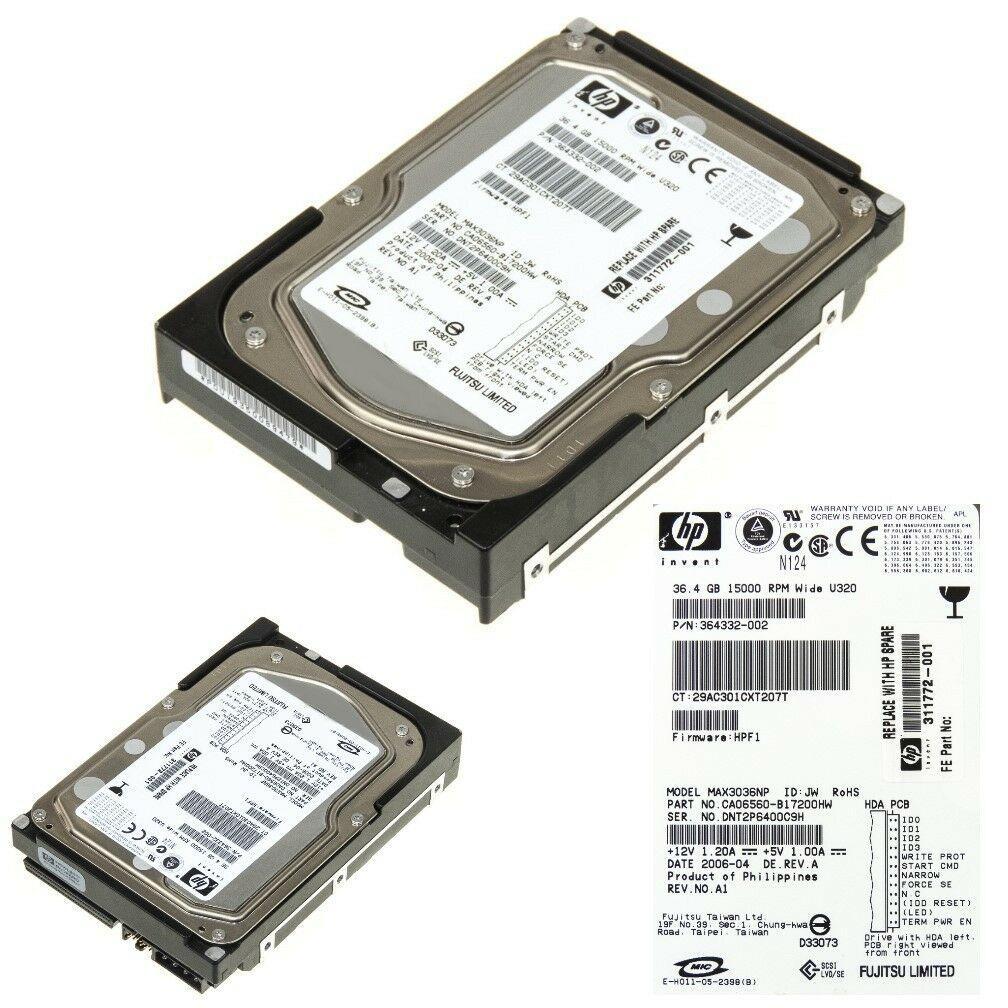 HP 364332-002 36.4 GB 15.000 RPM SCSI 68-PIN 3.5-FoxTI