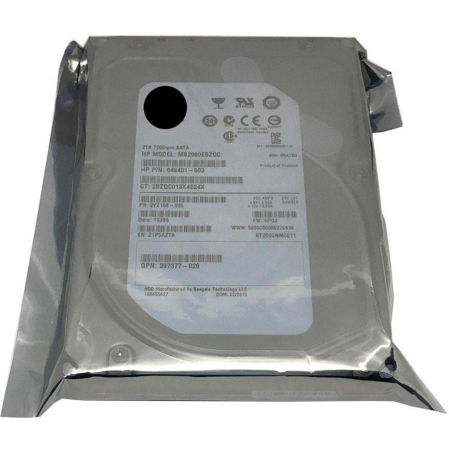 HP / Seagate 2TB 7200RPM 64MB Cache SATA III 6.0Gb/s 3.5" Desktop Hard Drive-FoxTI