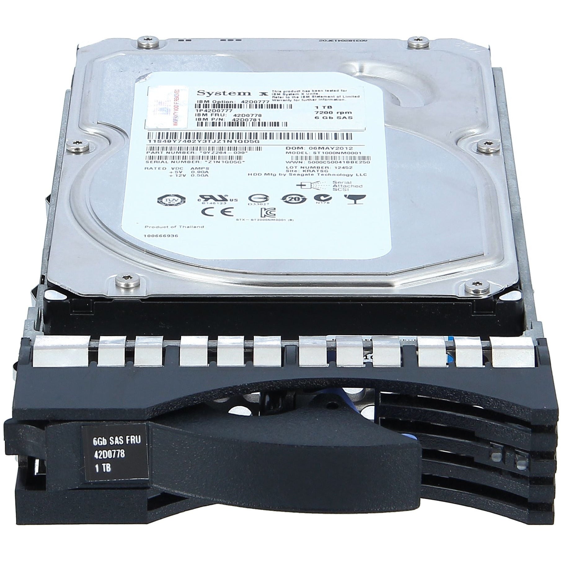 ST1000NM0001 1 TB 7200RPM HOT-SWAP SAS Hard Drive W/ TRAY 42D0778