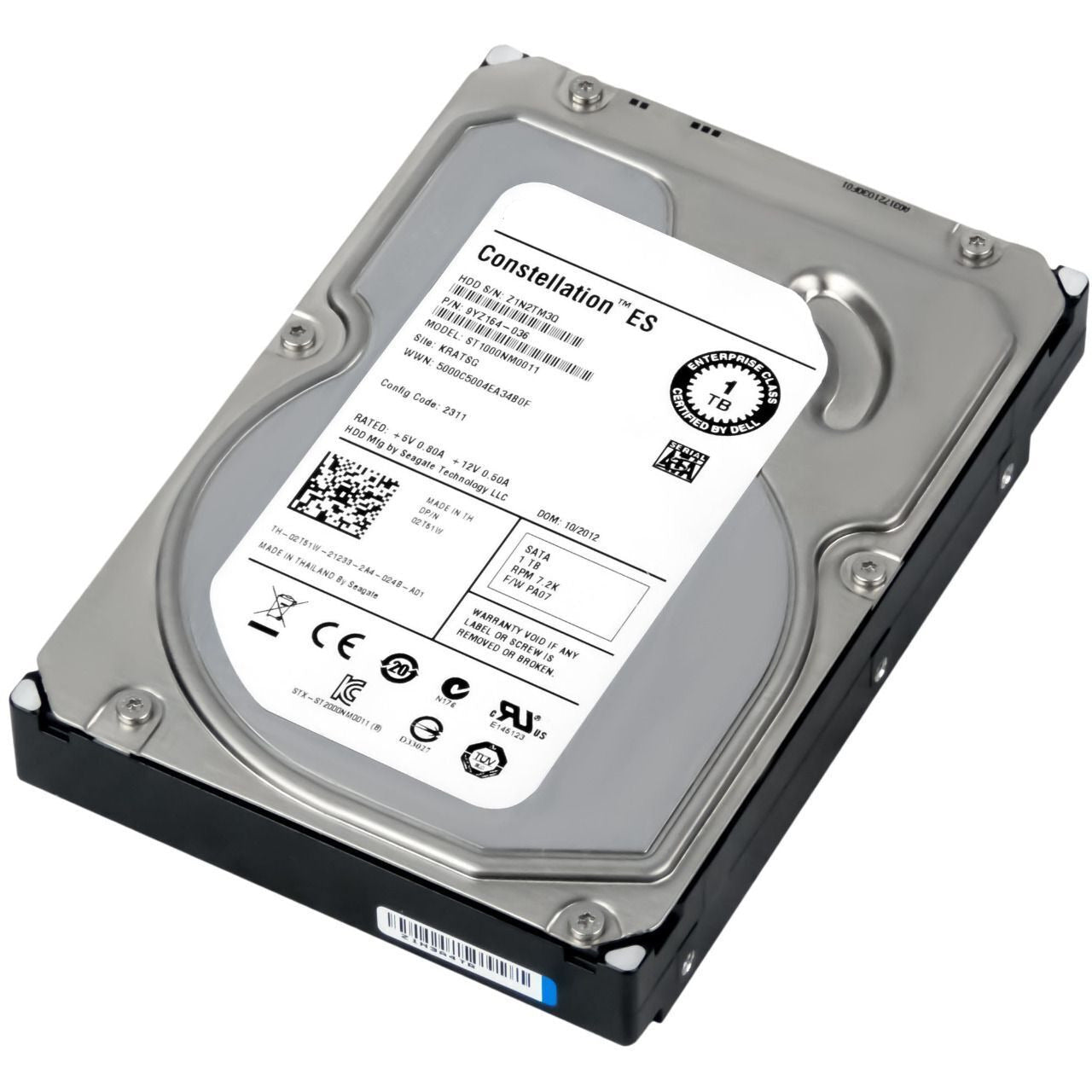 Dell 2T51W ST1000NM0011 1TB 7200RPM 3.5" SATA Hard Drive