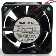 Cargar imagen en el visor de la galería, Cooler 2410ML-05W-B70 6025 6CM 24V 0.25A two-wire double ball cooling fan - MFerraz Tecnologia

