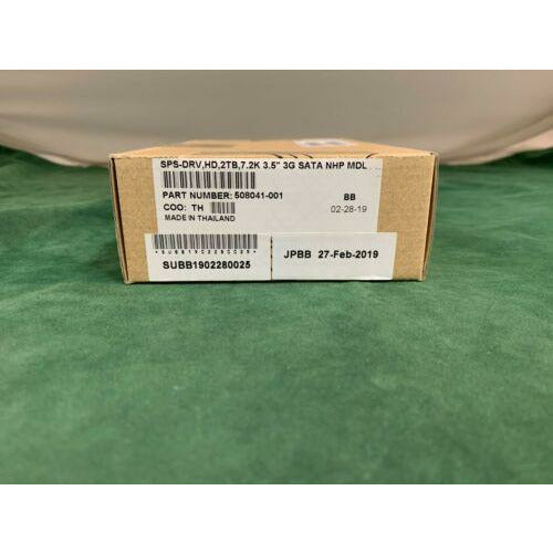 HD HP 508041-001 (507774-B21) - SPS-DRV,HD,2TB,7.2K 3.5" 3G SATA NHP MDL - MFerraz Tecnologia